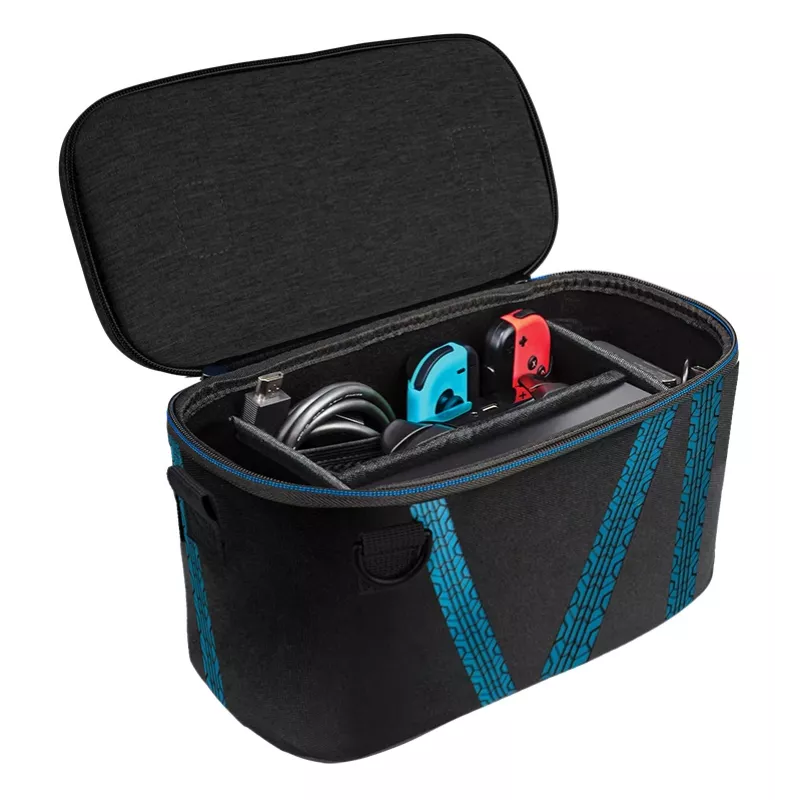 Estojo rígido PDP Nintendo Switch Kart Drift Overnight Case GLOW preto azul