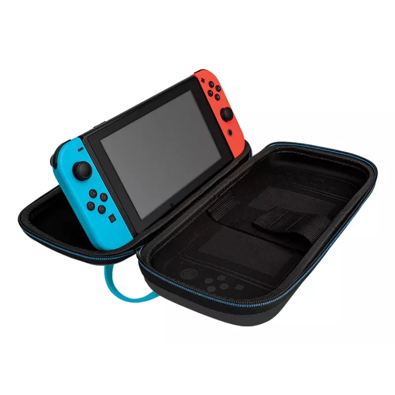 Estojo rígido PDP Nintendo Switch Kart Drift Overnight Case GLOW preto azul