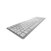 Teclado CHERRY KW 9100 slim FOR MAC universal USB + Bluetooth QWERTY nórdico prateado