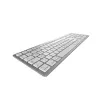 Teclado CHERRY KW 9100 slim FOR MAC universal USB + Bluetooth QWERTY inglês prateado