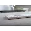 Teclado CHERRY KW 9100 slim FOR MAC universal USB + Bluetooth QWERTY inglês prateado