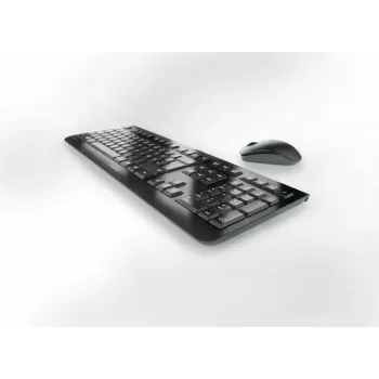 Conjunto de teclado e rato sem fios tamanho completo Cherry DW 3000 — RF wireless, layout QWERTZ, 108 teclas, preto