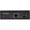 Conversor de suporte de fibra ótica para Ethernet industrial StarTech.com – 10/100/1000 Mbit/s SFP para RJ45/Cat6 – fibra ótica monomodo/multimodo para rede Gigabit de cobre – 12-56V DC – IP-30/ -40 a +75°C