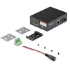 Conversor de suporte de fibra ótica para Ethernet industrial StarTech.com – 10/100/1000 Mbit/s SFP para RJ45/Cat6 – fibra ótica monomodo/multimodo para rede Gigabit de cobre – 12-56V DC – IP-30/ -40 a +75°C
