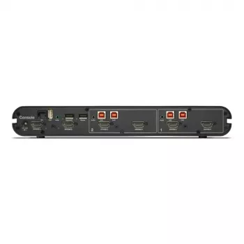 KVM switch Belkin Universal 2nd Gen – KVM seguro de 2 portas, HDMI/DisplayPort, 4K@60Hz, teclado/rato USB, preto, montagem em rack