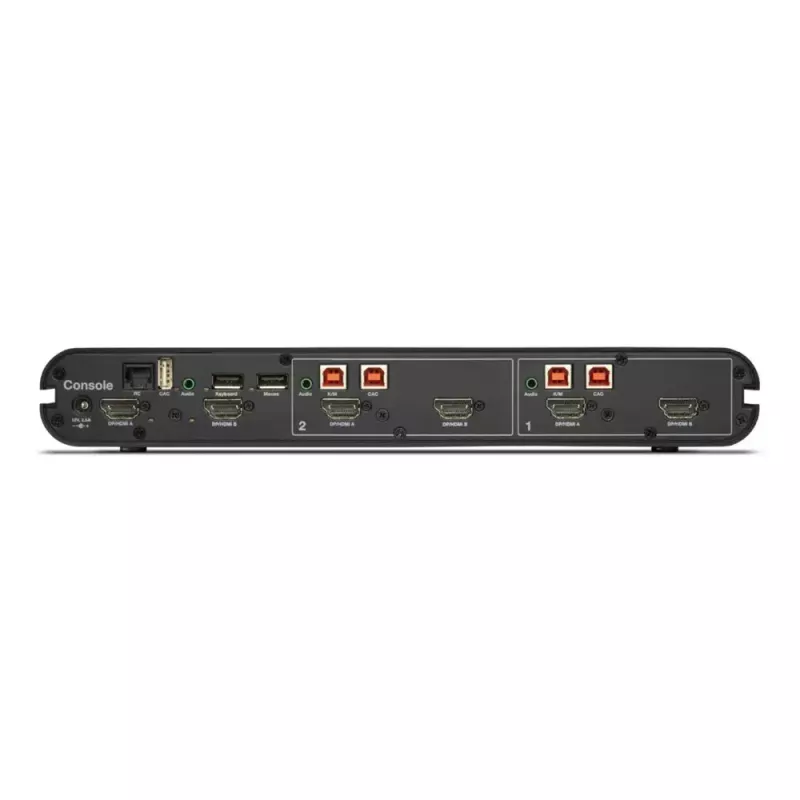 Belkin F1DN202KVM-UN-4 Universal Secure Dual-Head 2P DP/HDMI comutador KVM de secretária, 2.ª geração