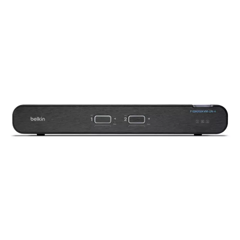 Belkin F1DN202KVM-UN-4 Universal Secure Dual-Head 2P DP/HDMI comutador KVM de secretária, 2.ª geração