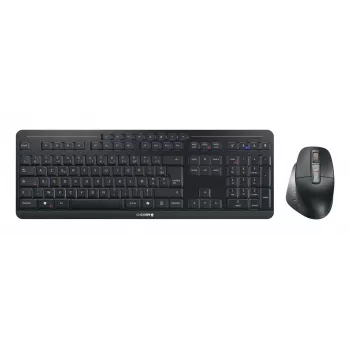 Teclado e rato CHERRY Stream desktop ultimate com Home/Office USB + RF Wireless + Bluetooth AZERTY francês preto