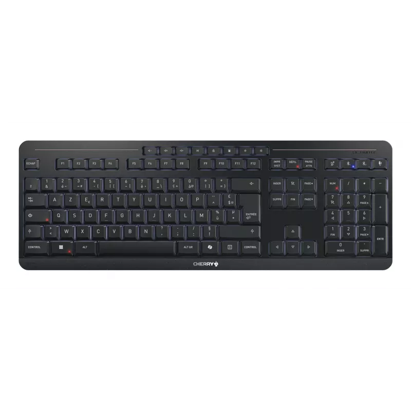 Teclado e rato CHERRY Stream desktop ultimate com Home/Office USB + RF Wireless + Bluetooth AZERTY francês preto