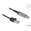 Cabo adaptador de rede DELOCK USB Type-A para RJ45 Gigabit Ethernet Cat6 1 m, antracite/preto