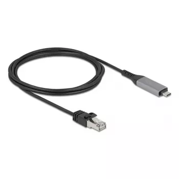 Cabo USB Type-C para RJ45 Gigabit Ethernet DELOCK 2 m Cat6 antracite/preto