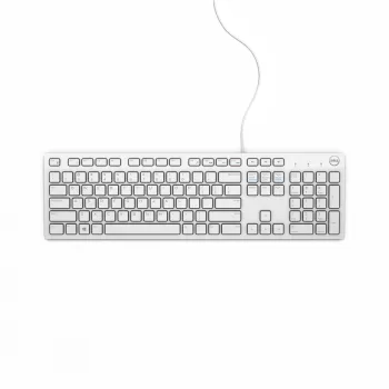 Teclado com fio DELL - KB216 - alemão (QWERTZ) - branco, tamanho completo (100%), com fio, USB, QWERTZ, branco