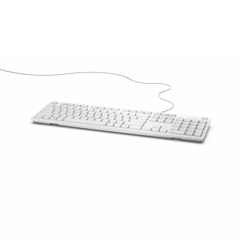 Teclado com fio DELL - KB216 - alemão (QWERTZ) - branco, tamanho completo (100%), com fio, USB, QWERTZ, branco