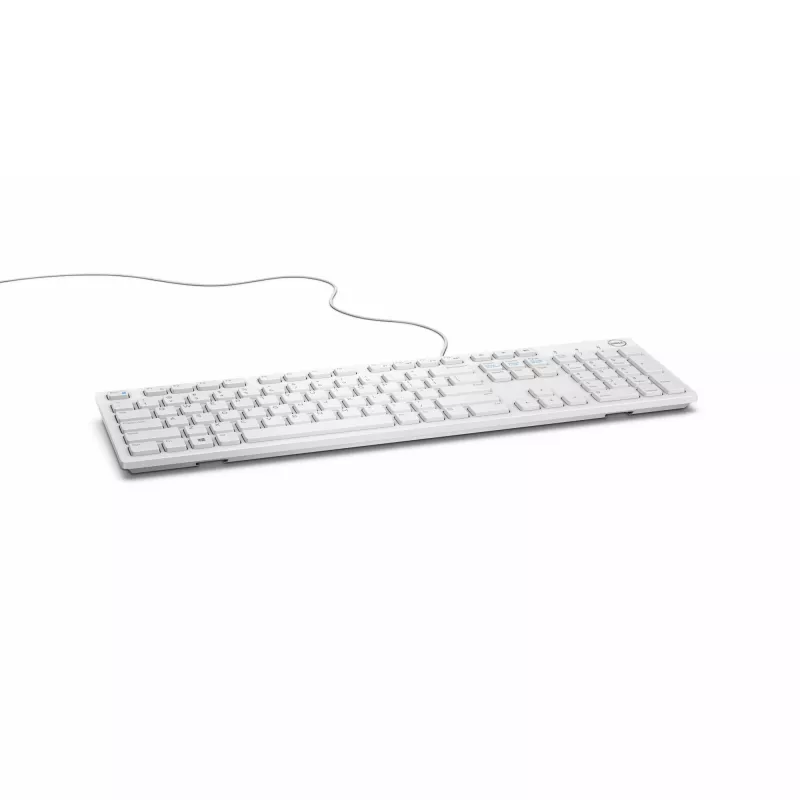Teclado com fio DELL - KB216 - alemão (QWERTZ) - branco, tamanho completo (100%), com fio, USB, QWERTZ, branco