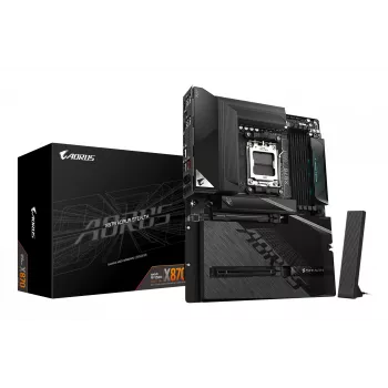 Placa-mãe GIGABYTE X870 AORUS STEALTH - suporta CPUs AMD Ryzen 9000, 16+2+2 fases VRM digital, até 8200Hz DDR5 (OC), 2xPCIe 5.0 + 2xPCIe 4.0, Wi-Fi 7, 5 GbE LAN, USB 4