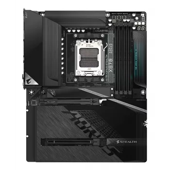 Placa-mãe GIGABYTE X870 AORUS STEALTH - suporta CPUs AMD Ryzen 9000, 16+2+2 fases VRM digital, até 8200Hz DDR5 (OC), 2xPCIe 5.0 + 2xPCIe 4.0, Wi-Fi 7, 5 GbE LAN, USB 4