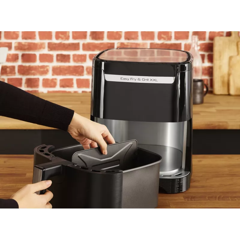 Fritadeira de ar quente Tefal Easy Fry & Grill EY8018 6,5 L 1,5 kg 1830 W ecrã tátil LCD preto máquina vertical
