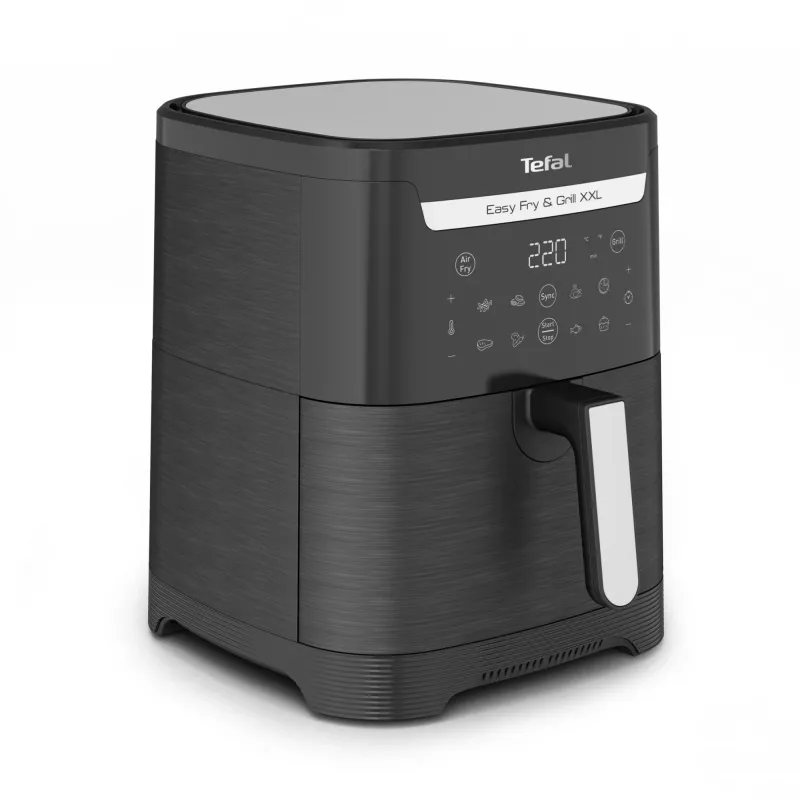 Fritadeira de ar quente Tefal Easy Fry & Grill EY8018 6,5 L 1,5 kg 1830 W ecrã tátil LCD preto máquina vertical