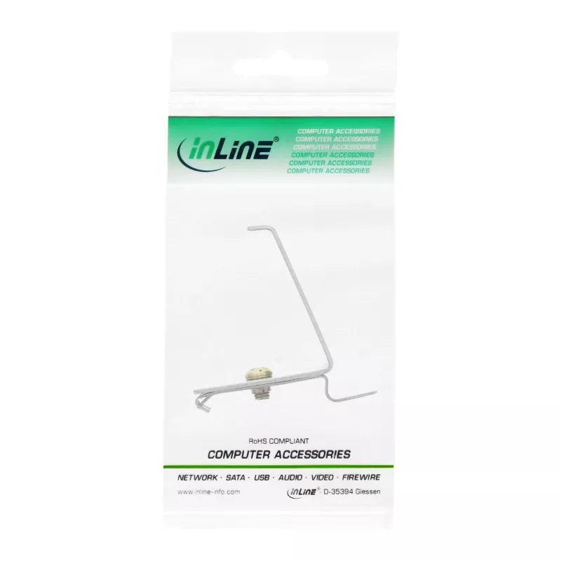 Suporte de montagem Keystone InLine para calha DIN, 1 porta, metal