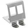 Suporte Keystone InLine para calha DIN, 2 portas, metal