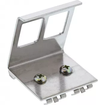 Suporte Keystone InLine para calha DIN, 2 portas, metal
