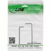 Organizador de cabos InLine 43x70mm metal preto — organizador de cabos universal, 12,3×70×55 mm