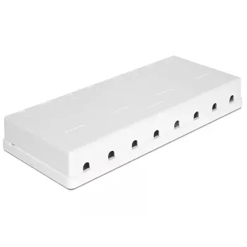DeLOCK 86209 caixa Keystone de superfície, 8 portas, branco