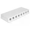 DeLOCK 86209 caixa Keystone de superfície, 8 portas, branco