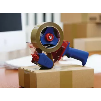 Dispensador de fita adesiva TESA 6300 metal borracha azul vermelho