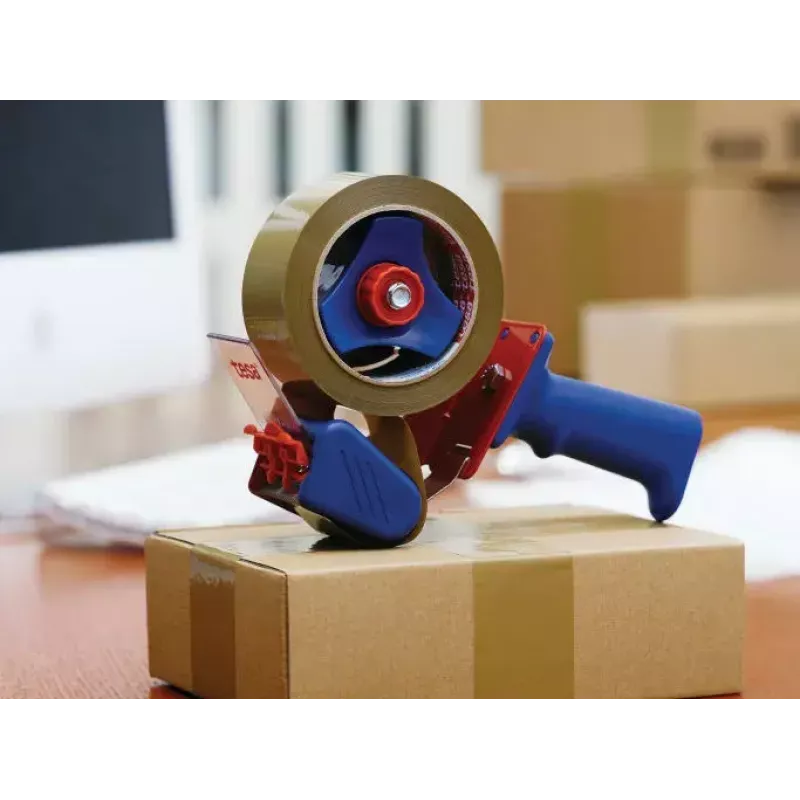 Dispensador de fita adesiva TESA 6300 metal borracha azul vermelho