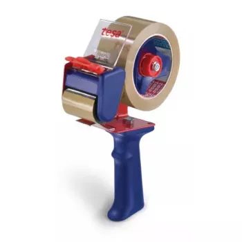 Dispensador de fita adesiva TESA 6300 metal borracha azul vermelho