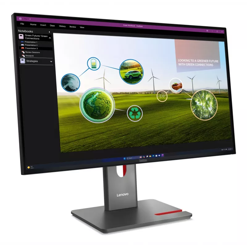 Monitor Lenovo ThinkVision P27Q-40, 68,6 cm (27 polegadas), 2560 x 1440 píxeis, Quad HD, LED, 6 ms, preto