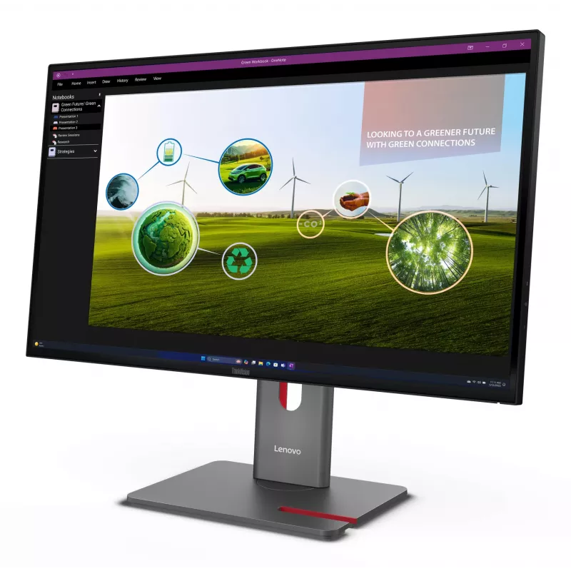 Monitor Lenovo ThinkVision P27Q-40, 68,6 cm (27 polegadas), 2560 x 1440 píxeis, Quad HD, LED, 6 ms, preto