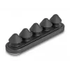 Suporte para cabos DeLOCK 18444 preto autoadesivo 5 passagens conjunto com 2 unid.