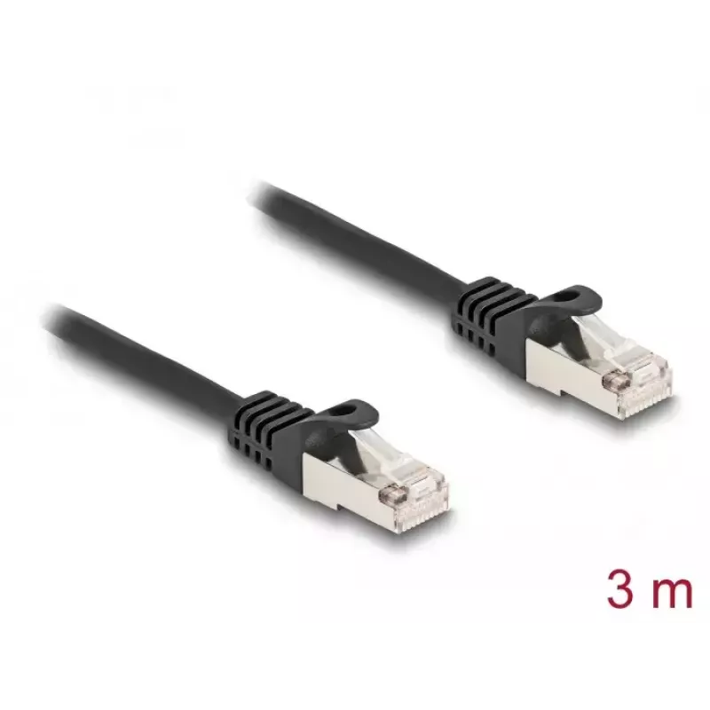 Cabo Delock RJ50 macho para RJ50 macho S/FTP 3 m preto