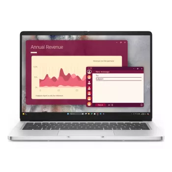 Portátil DELL Pro 14 PC14250 Intel Core Ultra 7 255U 35,6 cm (14 polegadas) Full HD+ 16 GB DDR5-SDRAM 512 GB SSD Wi-Fi 6E (802.11ax) Windows 11 Pro alemão platinum