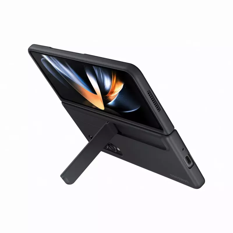 Capa para telemóvel Samsung EF-OF93PCBEGWW para Galaxy Z Fold4, preta, com suporte de mesa
