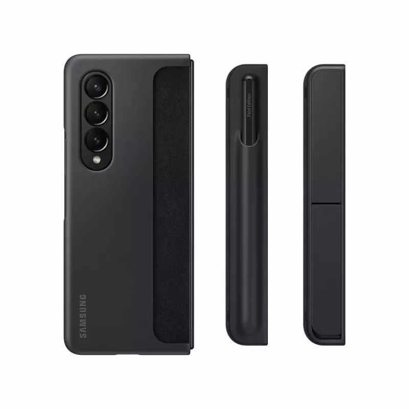 Capa para telemóvel Samsung EF-OF93PCBEGWW para Galaxy Z Fold4, preta, com suporte de mesa