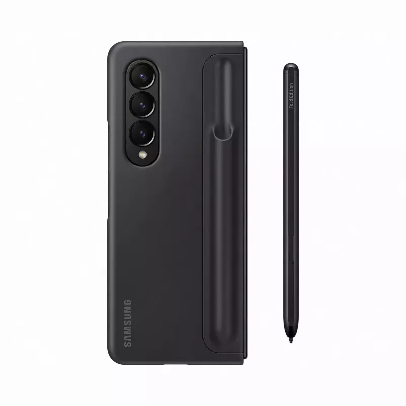 Capa para telemóvel Samsung EF-OF93PCBEGWW para Galaxy Z Fold4, preta, com suporte de mesa