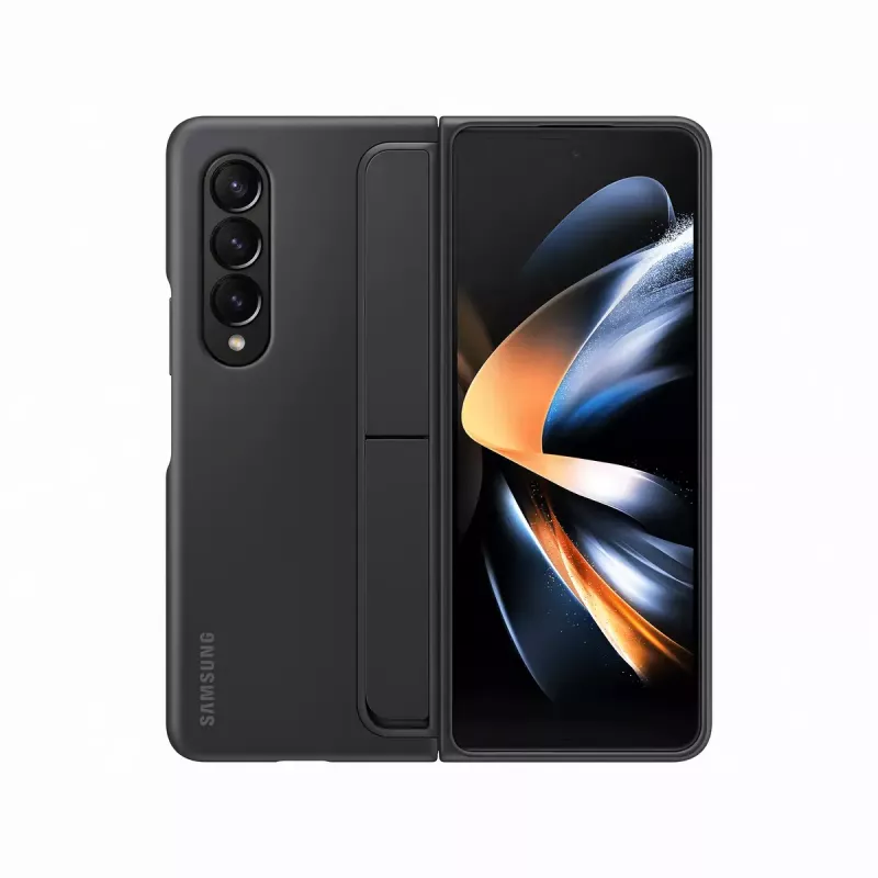Capa para telemóvel Samsung EF-OF93PCBEGWW para Galaxy Z Fold4, preta, com suporte de mesa