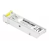Módulo transceptor ótico SFP bidirecional Intellinet Gigabit Fiber WDM 1000Base-BX-D (LC) porta monomodo, 120 km, BiDi WDM (RX1490/TX1550), compatível com MSA para máxima compatibilidade, prateado