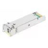 Módulo transceptor ótico SFP bidirecional Intellinet Gigabit Fiber WDM 1000Base-BX-D (LC) porta monomodo, 120 km, BiDi WDM (RX1490/TX1550), compatível com MSA para máxima compatibilidade, prateado