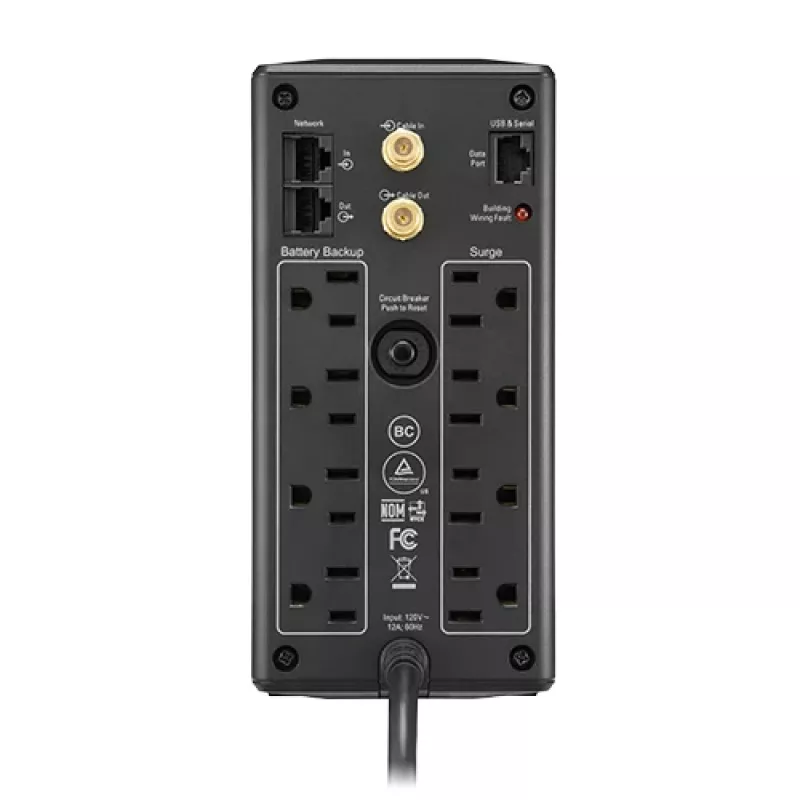 Fonte de alimentação ininterrupta (UPS) APC BX1000M Line-Interactive 1 kVA 600 W 8 saídas AC