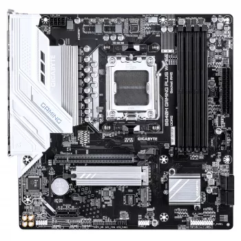 Placa-mãe GIGABYTE B840M GAMING PLUS WIFI6E - CPUs AMD Ryzen 9000, VRM 8+2+2 fases, até 8200MHz DDR5 (O.C), 2x PCIe 4.0 M.2, Wi-Fi 6E, LAN 1GbE, USB 3.2 Gen 2