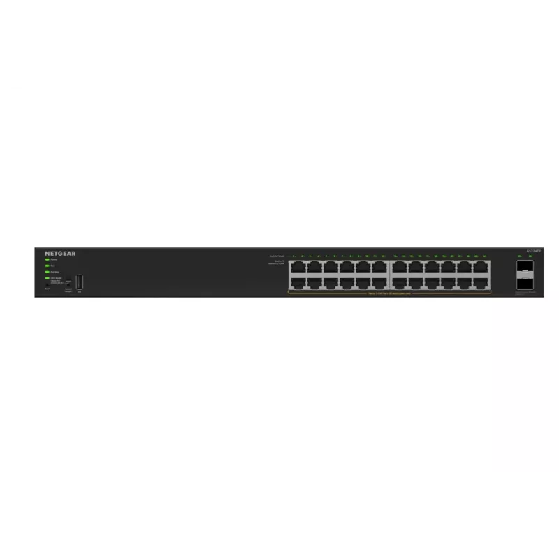 NETGEAR GS324TPv2 Managed L2/L3 Gigabit Ethernet (10/100/1000) Power over Ethernet (PoE) 1U preto