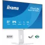 Monitor LED 27 polegadas IIYAMA ProLite XB2797QSU-W1 IPS Quad HD (2560x1440), ângulo de visão de 178°, hub USB 3.2, altifalantes, VESA, altura ajustável, branco