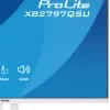 Monitor LED 27 polegadas IIYAMA ProLite XB2797QSU-W1 IPS Quad HD (2560x1440), ângulo de visão de 178°, hub USB 3.2, altifalantes, VESA, altura ajustável, branco