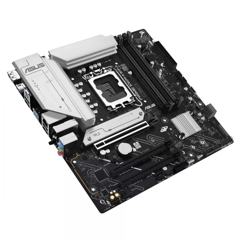 Placa-mãe ASUS PRIME B760M-A WIFI II, micro ATX, Intel B760, LGA 1700, DDR5, 4 slots DIMM, até 256 GB, Wi-Fi 6E, Ethernet 2,5Gb