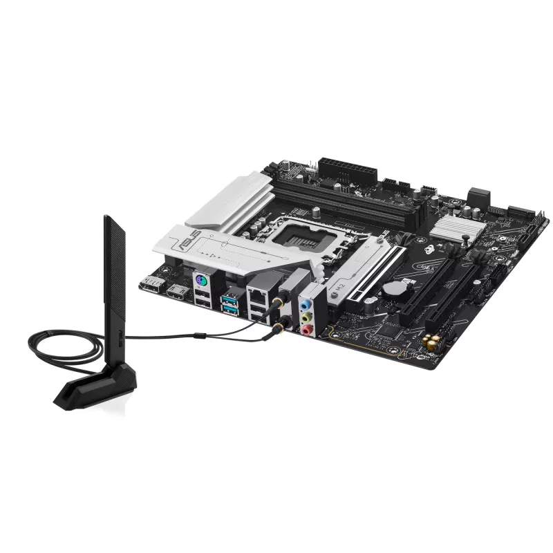 Placa-mãe ASUS PRIME B760M-A WIFI II, micro ATX, Intel B760, LGA 1700, DDR5, 4 slots DIMM, até 256 GB, Wi-Fi 6E, Ethernet 2,5Gb