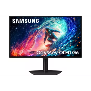 Monitor gaming Samsung 27 polegadas Odyssey OLED G61SH QHD 240Hz, 68,6 cm (27 polegadas), 2560 x 1440 píxeis, Quad HD, OLED, 0,03 ms, preto
